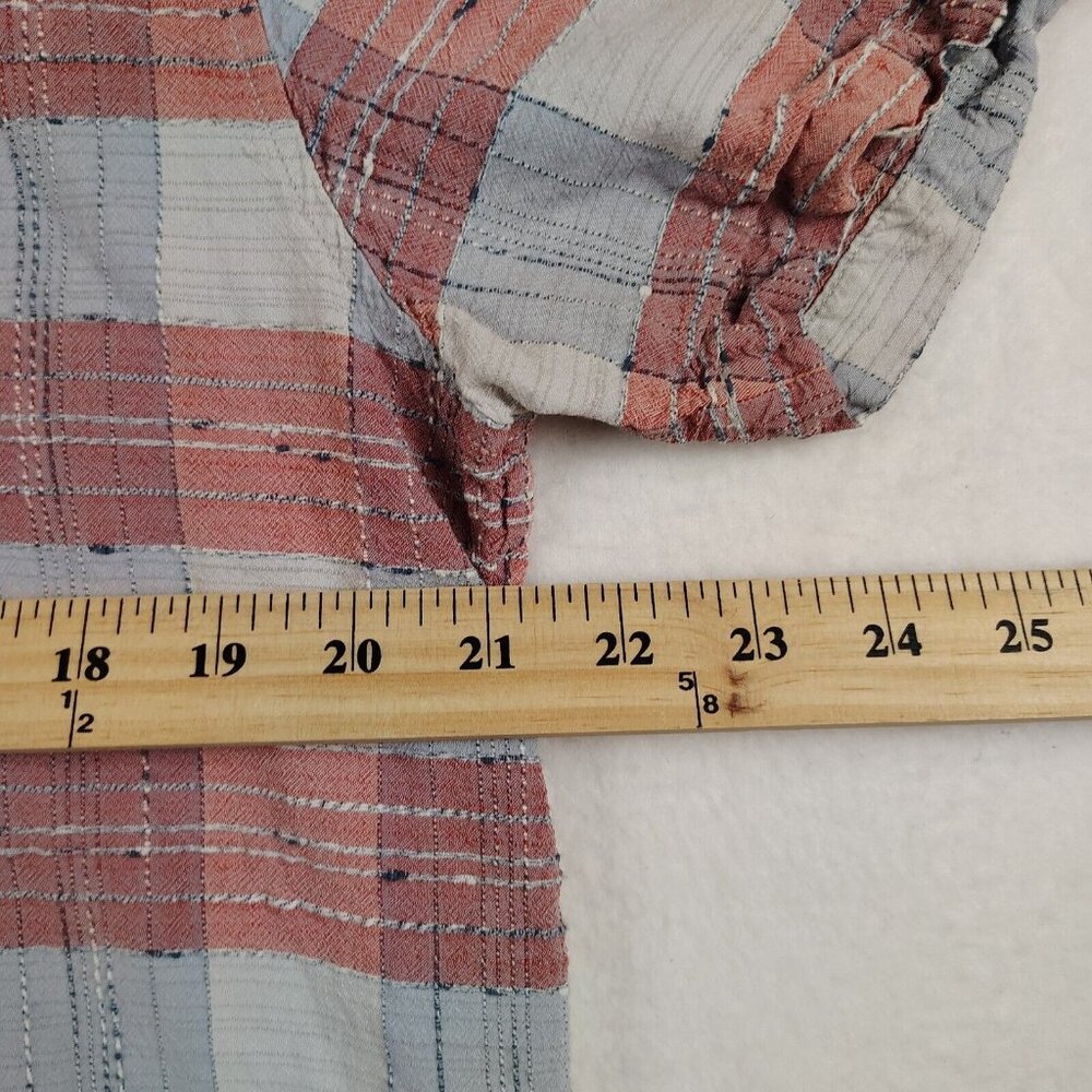 Tommy Bahama Red Blue Plaid Silk Button Up Shirt Island Modern Fit Sz Large - Picture 11 of 11